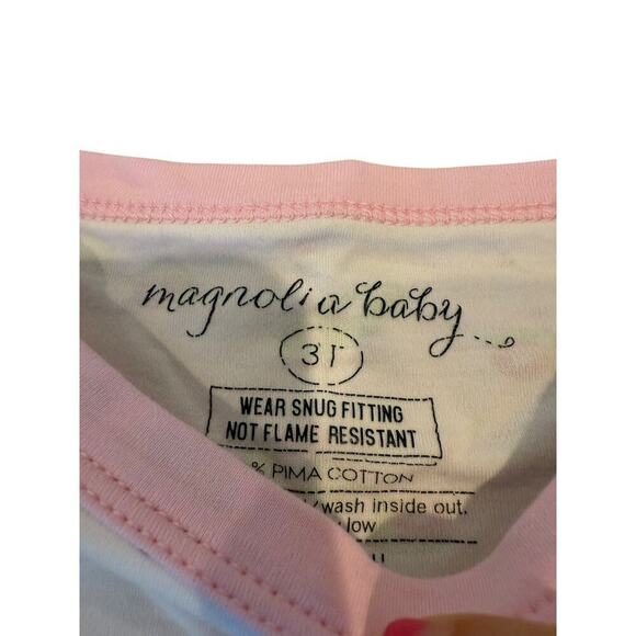 Magnolia Baby Pink Long Pajama 2 Piece Size 3T - Picture 6 of 9